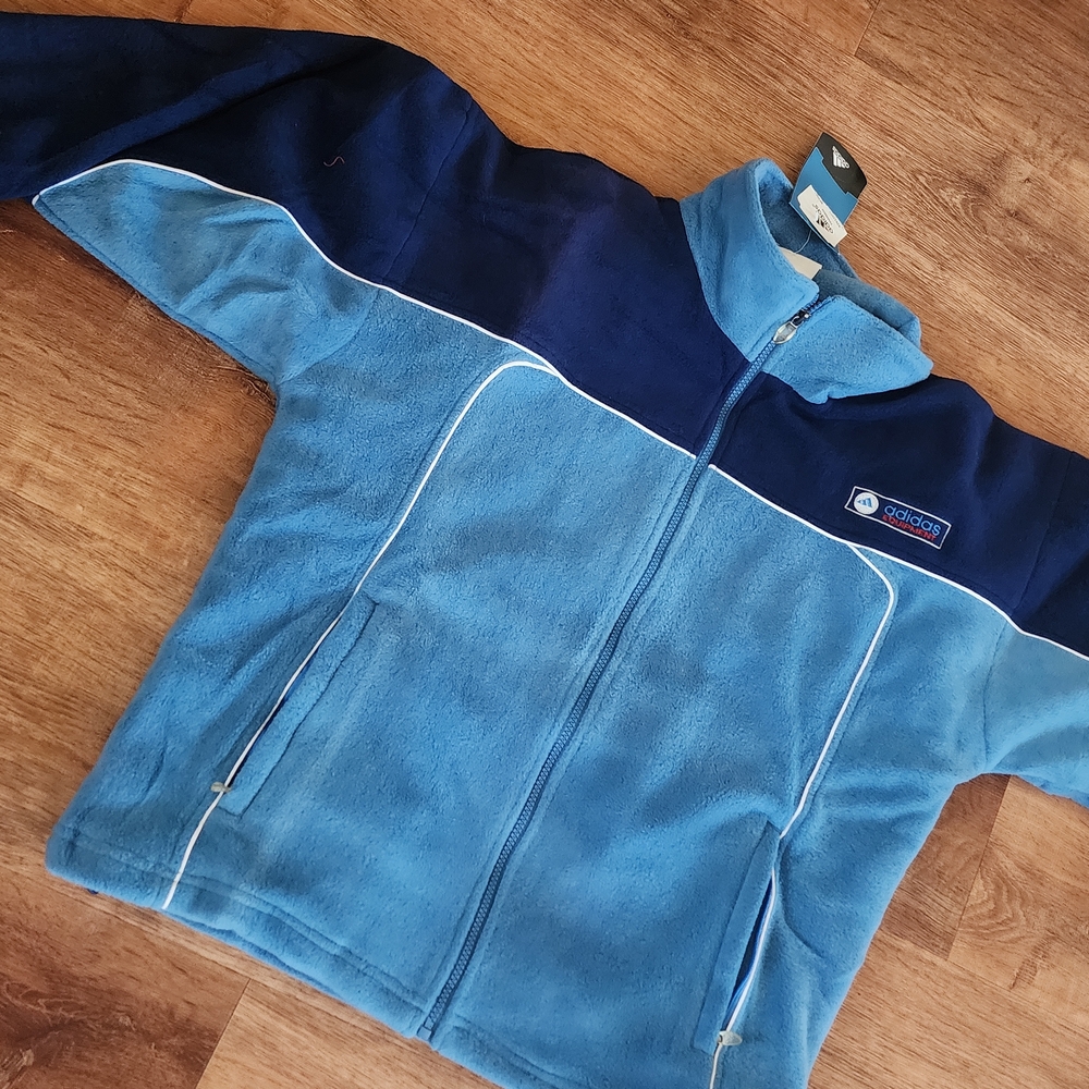 Adidas Vintage Blue Fleece Jacket